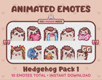 Hedgehog Emotes - Pack 1 (Animated & Static)