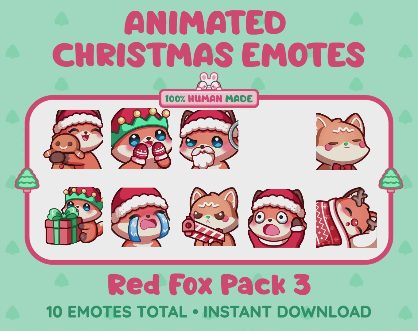 Red Fox Emotes - Christmas Pack 3 (Animated & Static)
