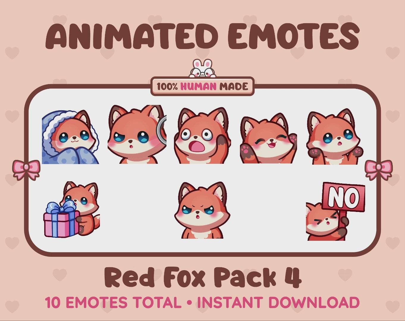 Red Fox Emotes - Pack 4 (Animated & Static)