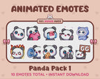 Panda Bear Emotes - Pack 1 (Animated & Static)