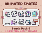 Panda Bear Emotes - Pack 5 (Animated & Static)