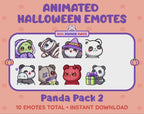 Panda Bear Emotes - Halloween Pack 2 (Animated & Static)