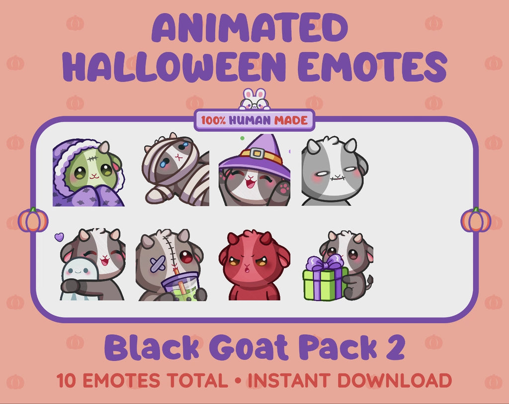 Black Goat Emotes - Halloween Pack 2 (Animated & Static)