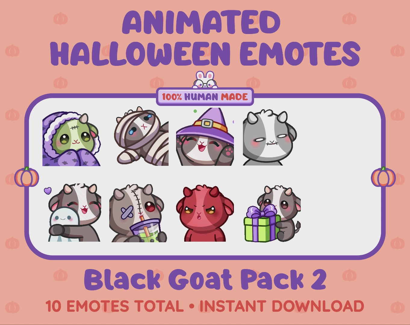 Black Goat Emotes - Halloween Pack 2 (Animated & Static)