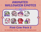 Pink Cow Emotes - Halloween Pack 2 (Animated & Static)