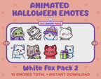 White Fox Emotes - Halloween Pack 2 (Animated & Static)
