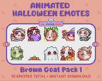 Brown Goat Emotes - Halloween Pack 1 (Animated & Static)