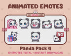 Panda Bear Emotes - Pack 4 (Animated & Static)