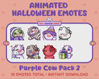 Purple Cow Emotes - Halloween Pack 2 (Animated & Static)
