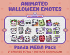 Panda Bear Emotes - Halloween MEGA Pack (Animated & Static)