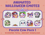 Purple Cow Emotes - Halloween Pack 1 (Animated & Static)