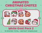 White Goat Emotes - Christmas Pack 2 (Animated & Static)