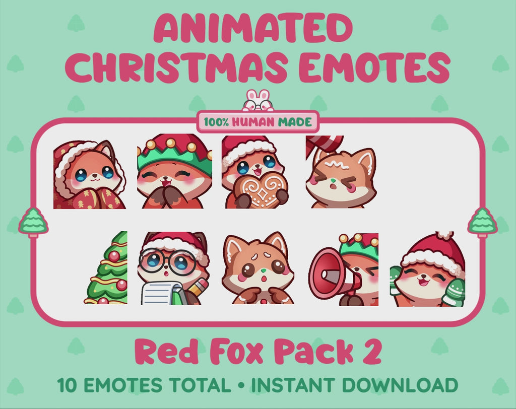 Red Fox Emotes - Christmas Pack 2 (Animated & Static)