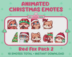 Red Fox Emotes - Christmas Pack 2 (Animated & Static)