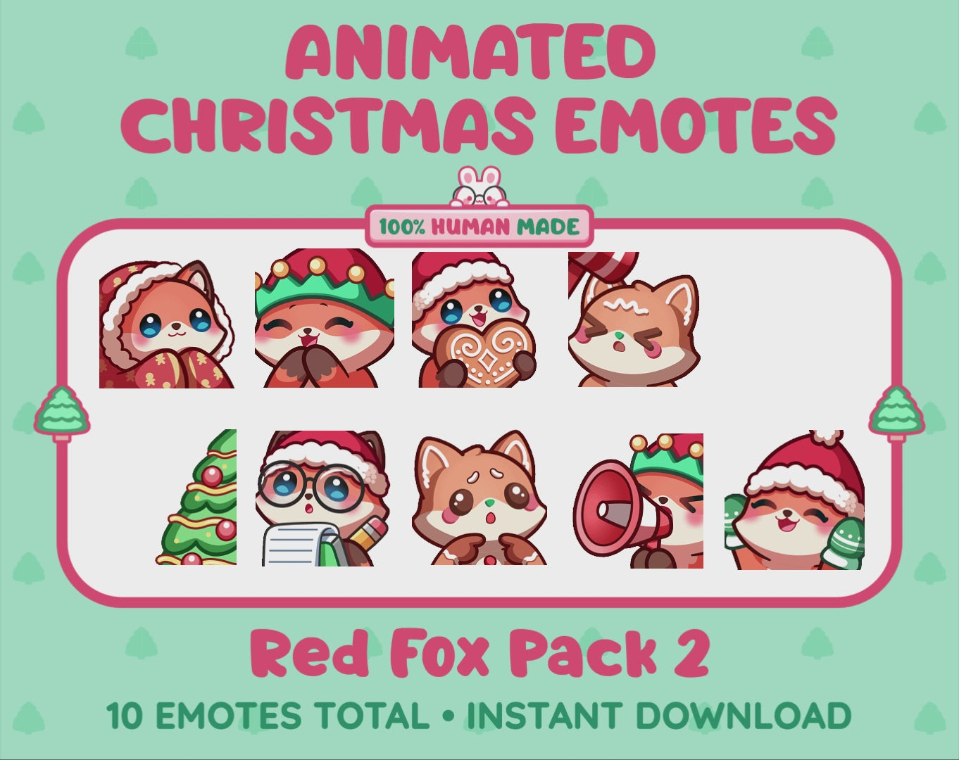 Red Fox Emotes - Christmas Pack 2 (Animated & Static)