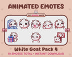 White Goat Emotes - Pack 4 (Animated & Static)