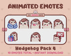 Hedgehog Emotes - Pack 4 (Animated & Static)