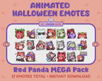 Red Panda Emotes - Halloween MEGA Pack (Animated & Static)