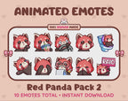 Red Panda Emotes - Pack 2 (Animated & Static)