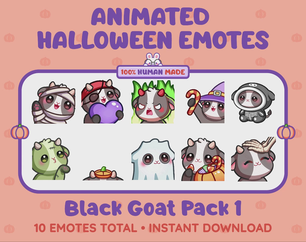 Black Goat Emotes - Halloween Pack 1 (Animated & Static)