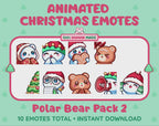 Polar Bear Emotes - Christmas Pack 2 (Animated & Static)