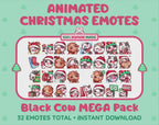 Black Cow Emotes - Christmas MEGA Pack (Animated & Static)