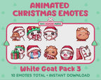 White Goat Emotes - Christmas Pack 3 (Animated & Static)