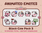 Black Cow Emotes - Pack 3 (Animated & Static)
