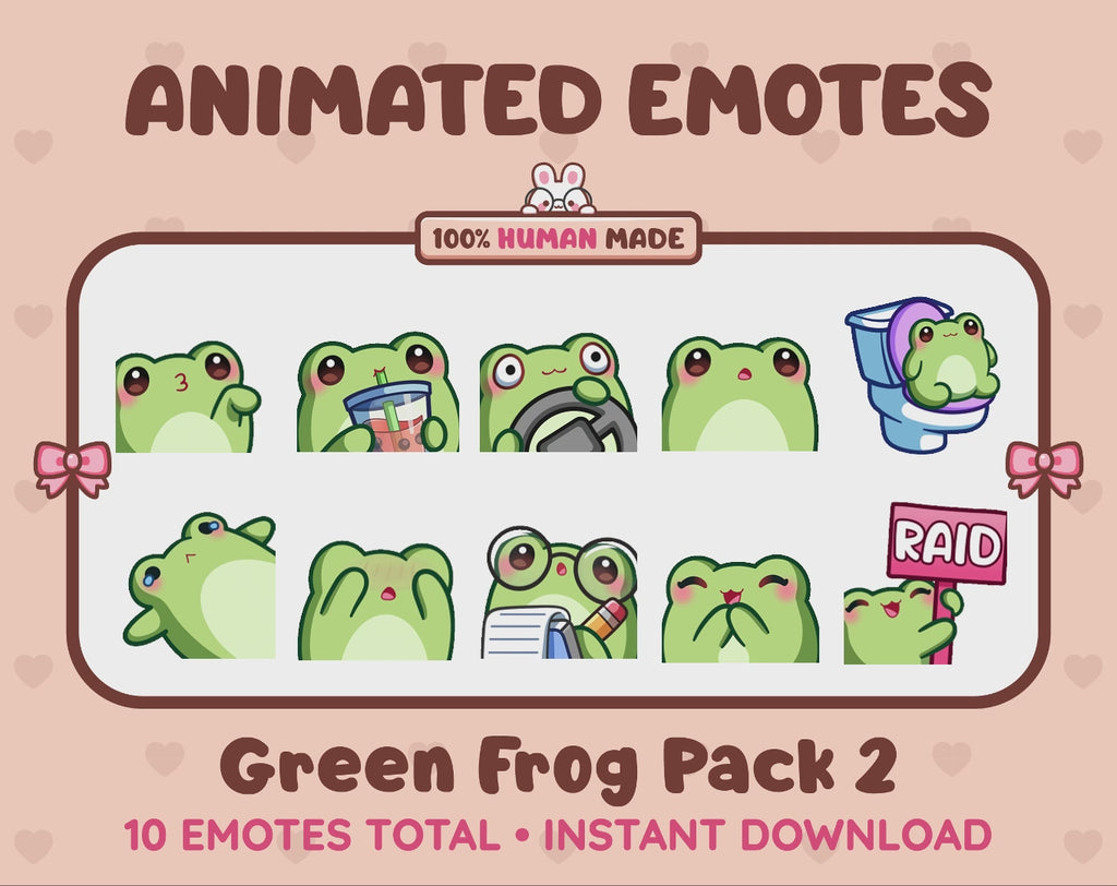 Frog Emotes - Pack 2 (Animated & Static)