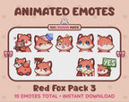 Red Fox Emotes - Pack 3 (Animated & Static)