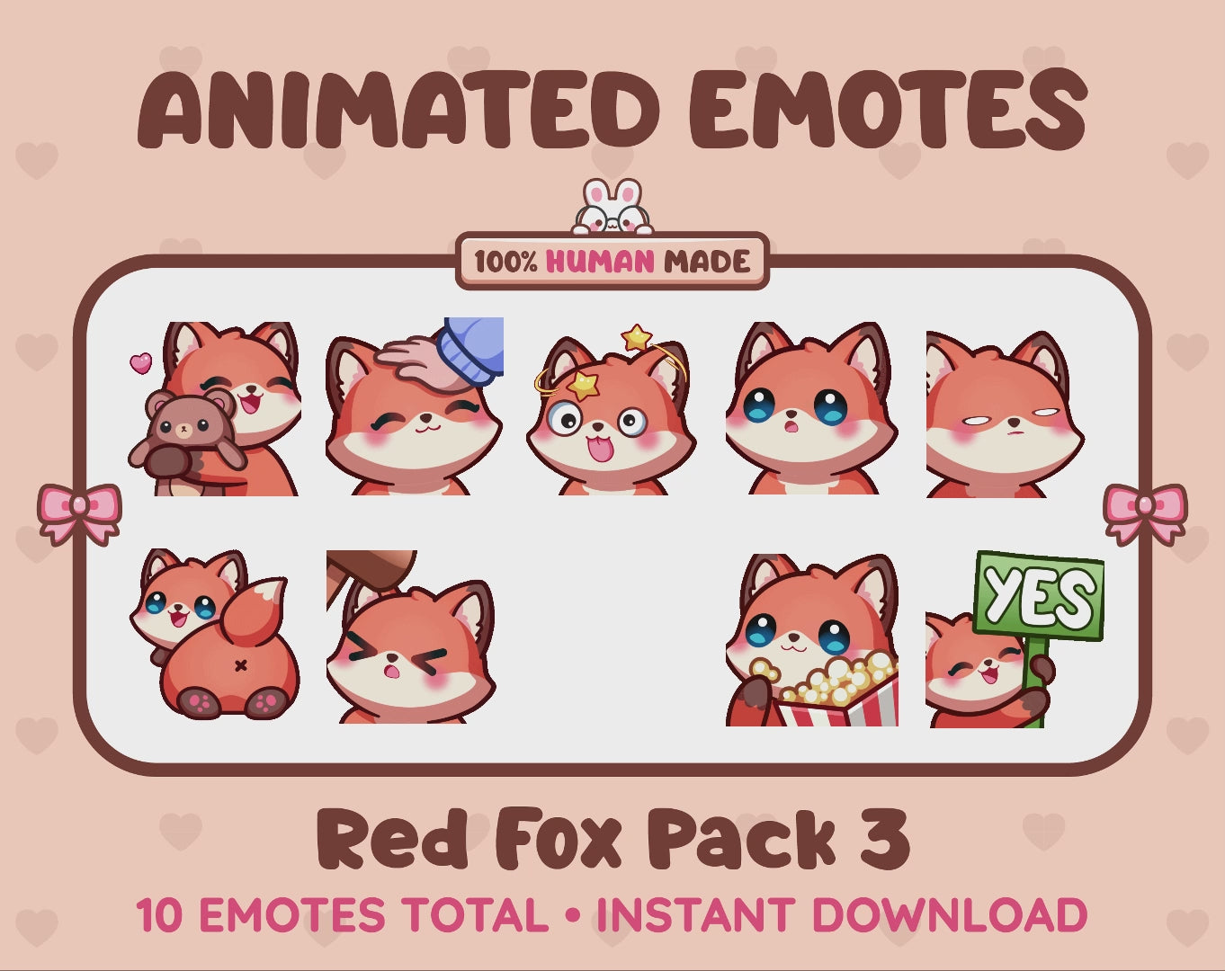Red Fox Emotes - Pack 3 (Animated & Static)