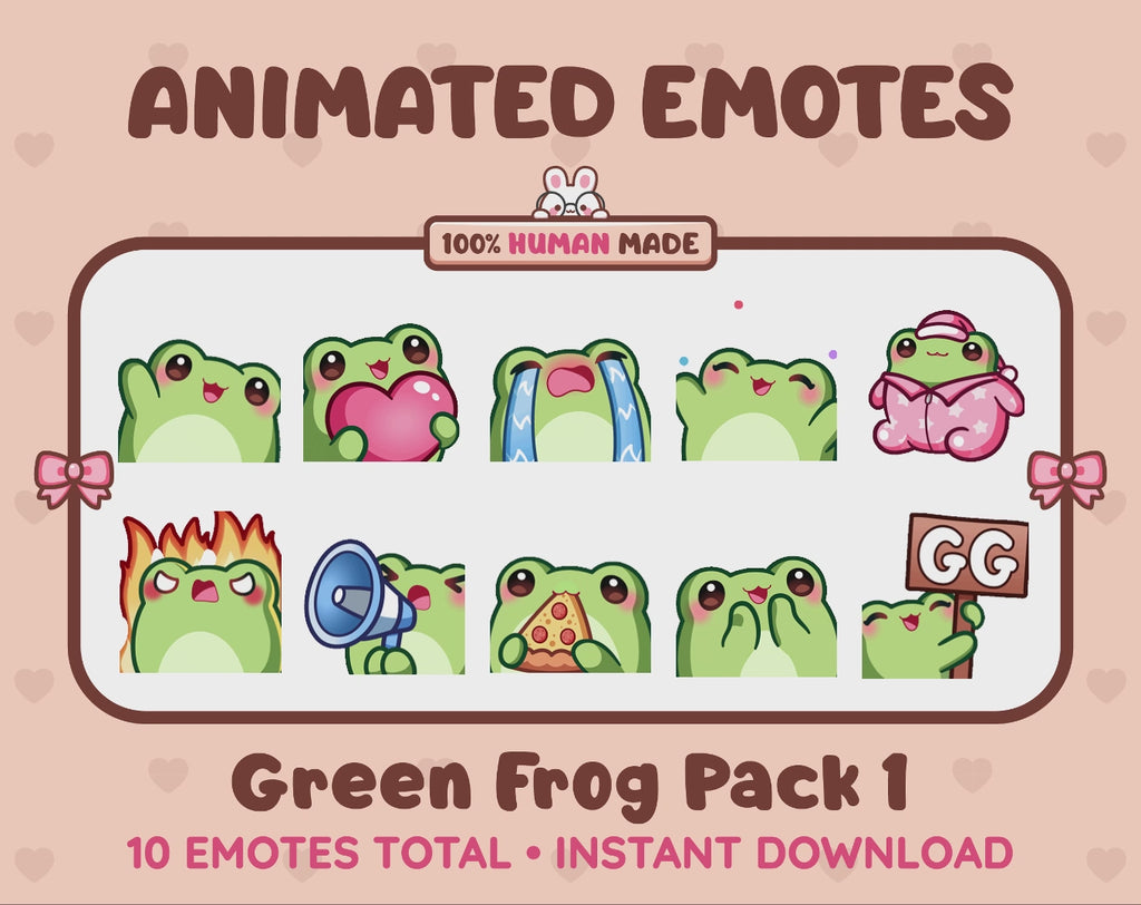 Frog Emotes - Pack 1 (Animated & Static)