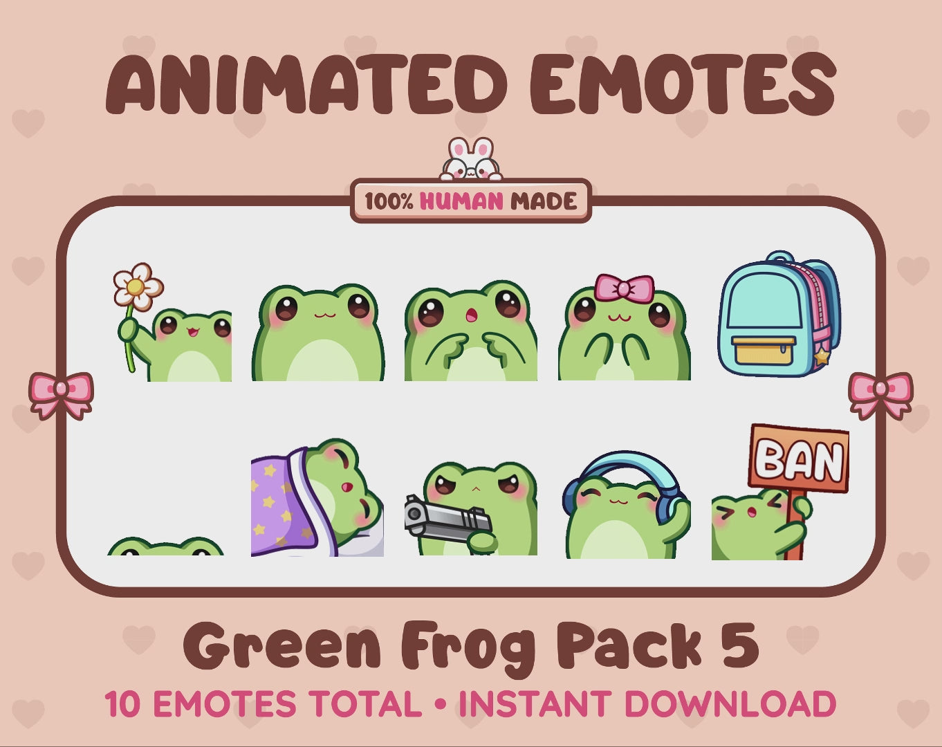 Frog Emotes - Pack 5 (Animated & Static)
