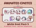White Goat Emotes - Pack 5 (Animated & Static)