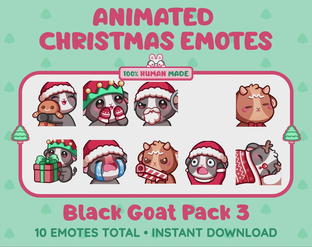 Black Goat Emotes - Christmas Pack 3 (Animated & Static)