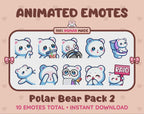 Polar Bear Emotes - Pack 2 (Animated & Static)