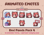 Red Panda Emotes - Pack 4 (Animated & Static)