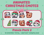 Panda Bear Emotes - Christmas Pack 2 (Animated & Static)