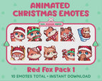Red Fox Emotes - Christmas Pack 1 (Animated & Static)