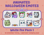 White Fox Emotes - Halloween Pack 1 (Animated & Static)