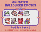 Red Fox Emotes - Halloween Pack 2 (Animated & Static)