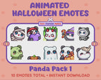 Panda Bear Emotes - Halloween Pack 1 (Animated & Static)