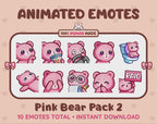 Pink Bear Emotes - Pack 2 (Animated & Static)