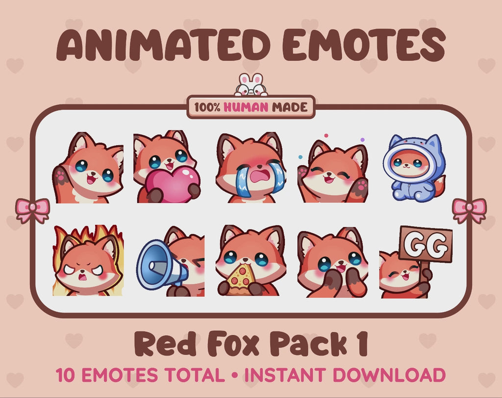 Red Fox Emotes - Pack 1 (Animated & Static)