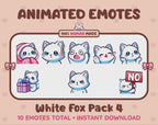 White Fox Emotes - Pack 4 (Animated & Static)