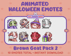 Brown Goat Emotes - Halloween Pack 2 (Animated & Static)