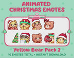 Yellow Bear Emotes - Christmas Pack 2 (Animated & Static)